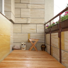 Decorating the balcony with decorative stone: types of texture, design, finishing options, combinations-2