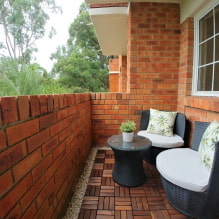 Decorating the balcony with decorative stone: types of texture, design, finishing options, combinations-4