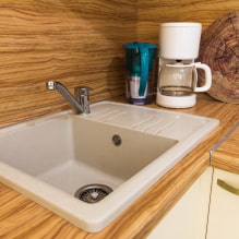 Kitchen sinks made of artificial stone: photos in the interior, types, materials, shapes, colors-1