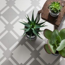 Quartz vinyl floor tiles: types, design, comparison with other materials, installation-6