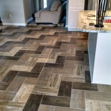 Quartz vinyl floor tiles: types, design, comparison with other materials, installation-8