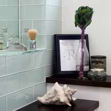 Glass tiles: types, designs, colors, finishes, shapes, examples with mosaics-7