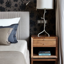 Bedside tables: design, types, materials, colors, decor, photos in the interior-4