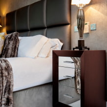 Bedside tables: design, types, materials, colors, decor, photos in the interior-5