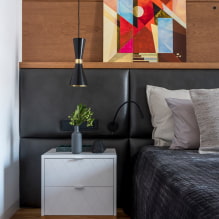 Bedside tables: design, types, materials, colors, decor, photos in the interior-6