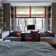 Wardrobe around the window: views, design, location options, photo in the interior-3