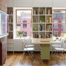 Wardrobe around the window: views, design, location options, photo in the interior-4