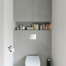 Wardrobe in the toilet: design, types, location options, photo in the interior-6