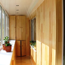 Wardrobe on the balcony and loggia: types, colors, materials, location and filling options-1