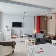 Design studio apartment 30 sq. m. - interior photos, furniture arrangement ideas, lighting-3