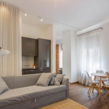 Kitchen-studio: layout, zoning, forms of kitchen sets, choice of furniture and appliances-3