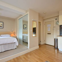 Design studio apartment 29 sq. m. - photo of the interior, ideas of arrangement-4