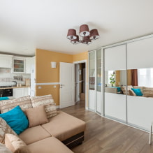 Wardrobe in the living room: types, options for filling, colors, location, wardrobe in hall-1