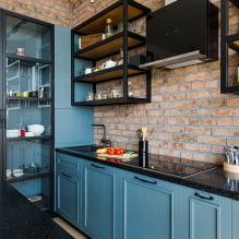 Shelves for the kitchen: types, materials, color, design. How to arrange? What to put? -2