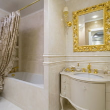 Bathroom in classic style: choice of finishes, furniture, plumbing fixtures, decor, lighting-5