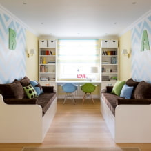 Children's room for two boys: zoning, layout, design, decoration, furniture-1