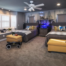 Children's room for two boys: zoning, layout, design, decoration, furniture-7