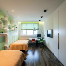 Children's room for two boys: zoning, layout, design, decoration, furniture-8