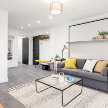 Apartment 40 sq. m. - modern design ideas, zoning, photos in the interior-1