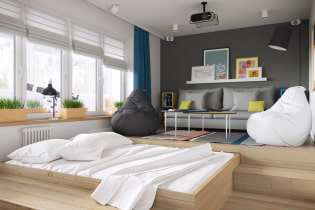5 examples of the design of a studio apartment 34 sq m