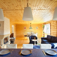 Log house interior: photos in rooms, styles, decoration, furniture, textiles and decor-3