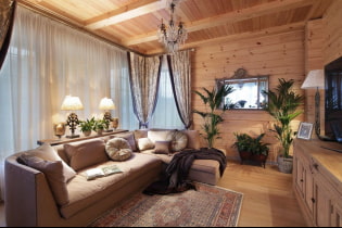 Interior of a house from a bar: photo inside, design features