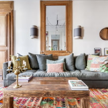 Eclectic style in the interior: choice of colors, finishes, furniture, textiles, lighting and decor-4