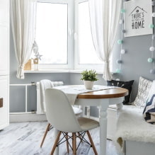 Kitchen with a bay window: design features, examples of layouts and zoning-0