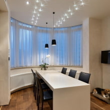 Kitchen with a bay window: design features, examples of layouts and zoning-6