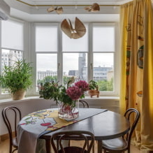 Kitchen with a bay window: design features, examples of layouts and zoning-7