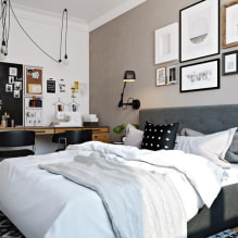 Bedroom design 17 sq. m. - layouts, design features-0