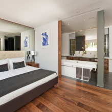 Bathroom in the bedroom: pros and cons, photo in the interior-2