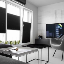 Black and white living room: design features, real examples in the interior-0