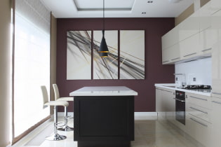 Kitchen with an island - photo in the interior