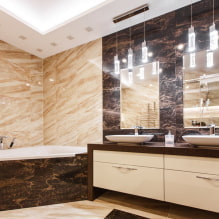 Corner bathtub in the interior: pros and cons, design examples-6