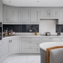 Glass apron for the kitchen: photo in the interior, design, features of choice-4