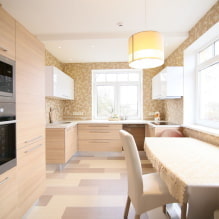 Beige kitchen: photos of real objects, color combinations, design ideas-0