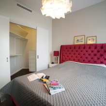 Dressing room in the bedroom: placement options, photo in the interior-3