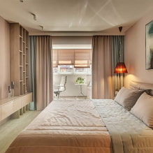 Narrow bedroom: photo in the interior, layout examples, how to arrange the bed-6