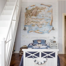 Children's room in a marine style: photos, examples for a boy and a girl-0