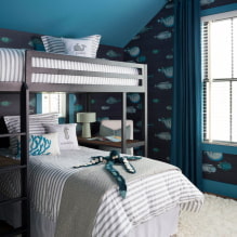 Children's room in a marine style: photos, examples for a boy and a girl-1