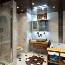 Interior of a bathroom combined with a toilet-4