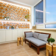 How to decorate the walls on the balcony? Design ideas and photos. -7