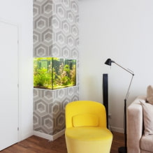 Aquarium in the interior: photos, views, real examples of design-2