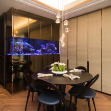 Aquarium in the interior: photos, views, real examples of design-3