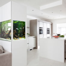 Aquarium in the interior: photos, views, real examples of design-5