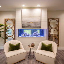 Aquarium in the interior: photos, views, real examples of design-6