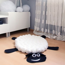 How to make a rug from pompons with your own hands? -3