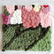 How to make a rug from pompons with your own hands? -4