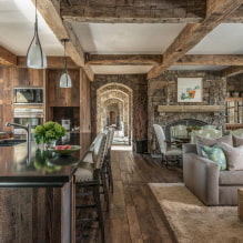 Rustic style in the interior: features, photos, design ideas-3